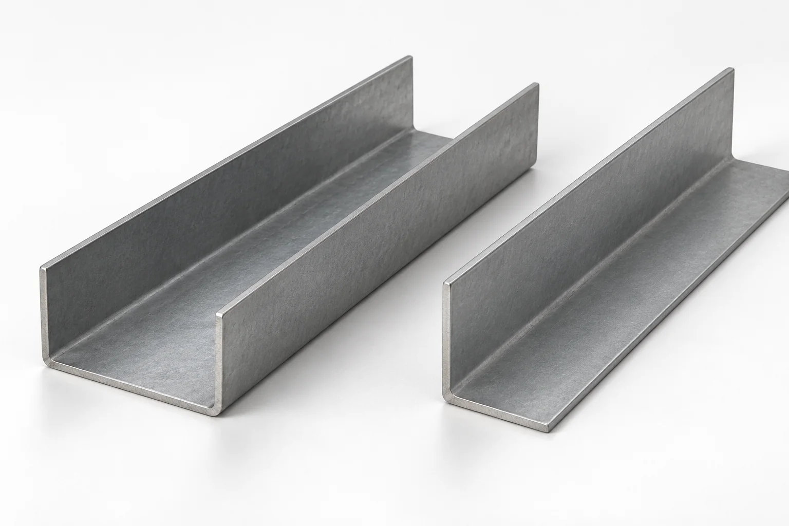 Illustrative channels & angles sheet-metal detail